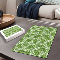 Green Hawaii Kalo Palaka Motifs Puzzle Hawaiian Taro Leaves Elegant Vibes LT14 - Polynesian Pride