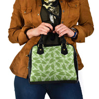 Green Hawaii Kalo Palaka Motifs Shoulder Handbag Hawaiian Taro Leaves Elegant Vibes LT14 - Polynesian Pride