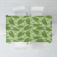 Green Hawaii Kalo Palaka Motifs Tablecloth Hawaiian Taro Leaves Elegant Vibes LT14 Green - Polynesian Pride