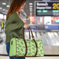 Green Hawaii Kalo Palaka Motifs Travel Bag Hawaiian Taro Leaves Elegant Vibes - Polynesian Pride