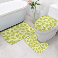 Lime Green Hawaii Kalo Palaka Motifs Bathroom Set Hawaiian Taro Leaves Elegant Vibes LT14 - Polynesian Pride