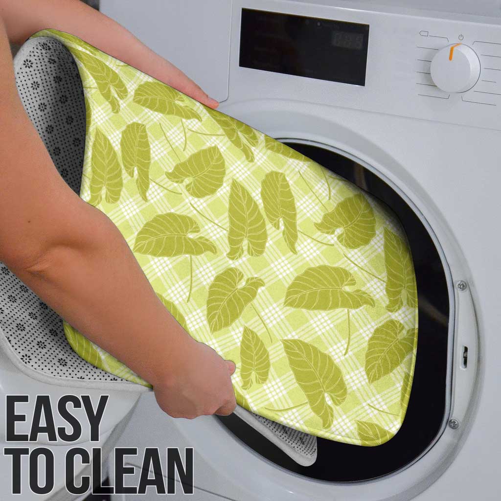 Lime Green Hawaii Kalo Palaka Motifs Bathroom Set Hawaiian Taro Leaves Elegant Vibes LT14 - Polynesian Pride