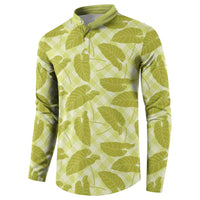 Lime Green Hawaii Kalo Palaka Motifs Button Sweatshirt Hawaiian Taro Leaves Elegant Vibes LT14 - Polynesian Pride