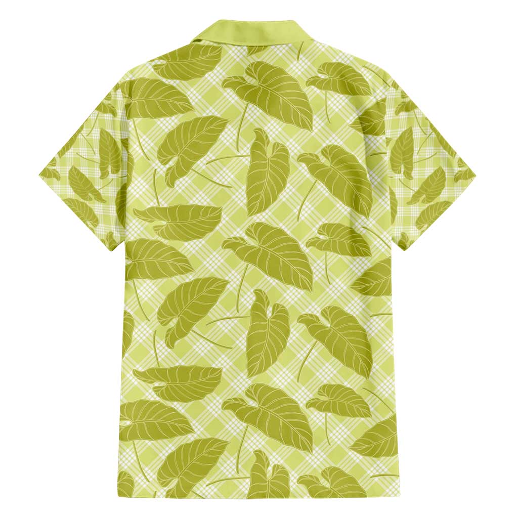 Lime Green Hawaii Kalo Palaka Motifs Hawaiian Shirt Hawaiian Taro Leaves Elegant Vibes - Polynesian Pride