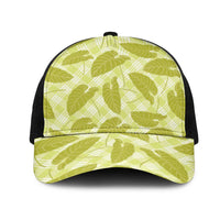 Lime Green Hawaii Kalo Palaka Motifs Mesh Trucker Cap Hawaiian Taro Leaves Elegant Vibes LT14 One Size Black Lime Green - Polynesian Pride