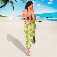 Lime Green Hawaii Kalo Palaka Motifs Sarong Hawaiian Taro Leaves Elegant Vibes - Polynesian Pride