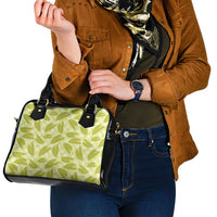 Lime Green Hawaii Kalo Palaka Motifs Shoulder Handbag Hawaiian Taro Leaves Elegant Vibes LT14 - Polynesian Pride