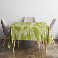 Lime Green Hawaii Kalo Palaka Motifs Tablecloth Hawaiian Taro Leaves Elegant Vibes LT14 - Polynesian Pride