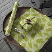 Lime Green Hawaii Kalo Palaka Motifs Wrapping Paper Hawaiian Taro Leaves Elegant Vibes LT14 - Polynesian Pride