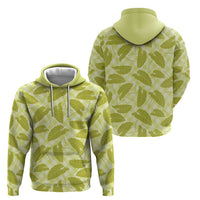 Lime Green Hawaii Kalo Palaka Motifs Zip Hoodie Hawaiian Taro Leaves Elegant Vibes LT14 - Polynesian Pride