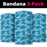 Blue Hawaii Kalo Palaka Motifs Neck Gaiter Hawaiian Taro Leaves Elegant Vibes LT14 package One Size: 25*50cm Blue - Polynesian Pride