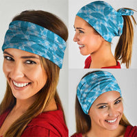 Blue Hawaii Kalo Palaka Motifs Neck Gaiter Hawaiian Taro Leaves Elegant Vibes LT14 - Polynesian Pride