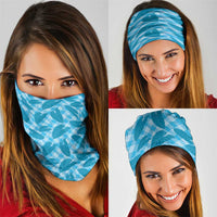 Blue Hawaii Kalo Palaka Motifs Neck Gaiter Hawaiian Taro Leaves Elegant Vibes LT14 - Polynesian Pride