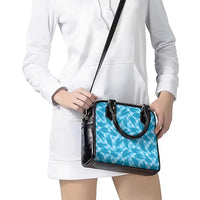 Blue Hawaii Kalo Palaka Motifs Shoulder Handbag Hawaiian Taro Leaves Elegant Vibes LT14 - Polynesian Pride