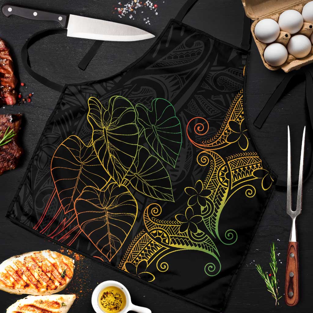 Aloha Hawaii Kalo Apron Reggae Taro Polynesian Pattern - Polynesian Pride