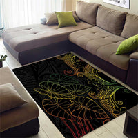 Aloha Hawaii Kalo Area Rug Reggae Taro Polynesian Pattern - Polynesian Pride