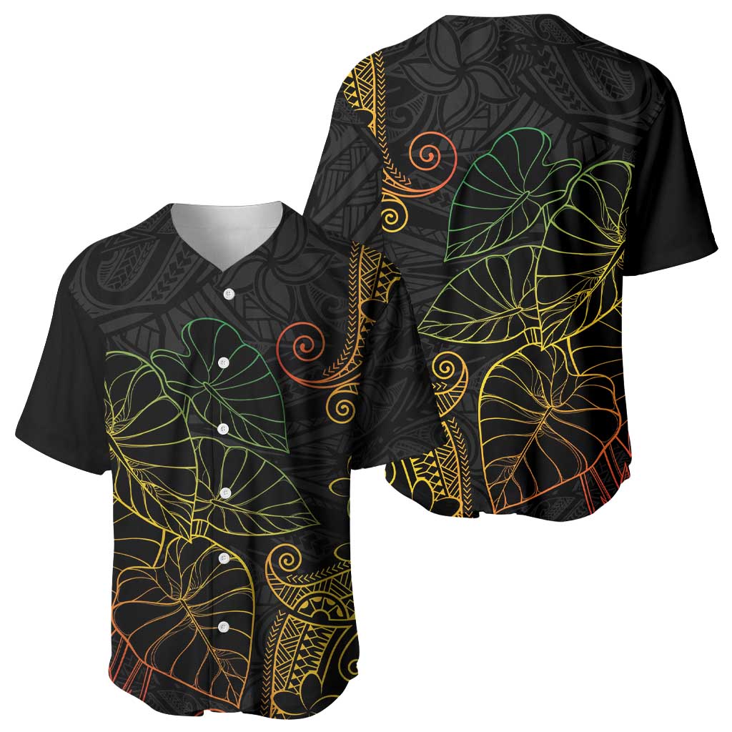 Aloha Hawaii Kalo Baseball Jersey Reggae Taro Polynesian Pattern LT14 - Polynesian Pride
