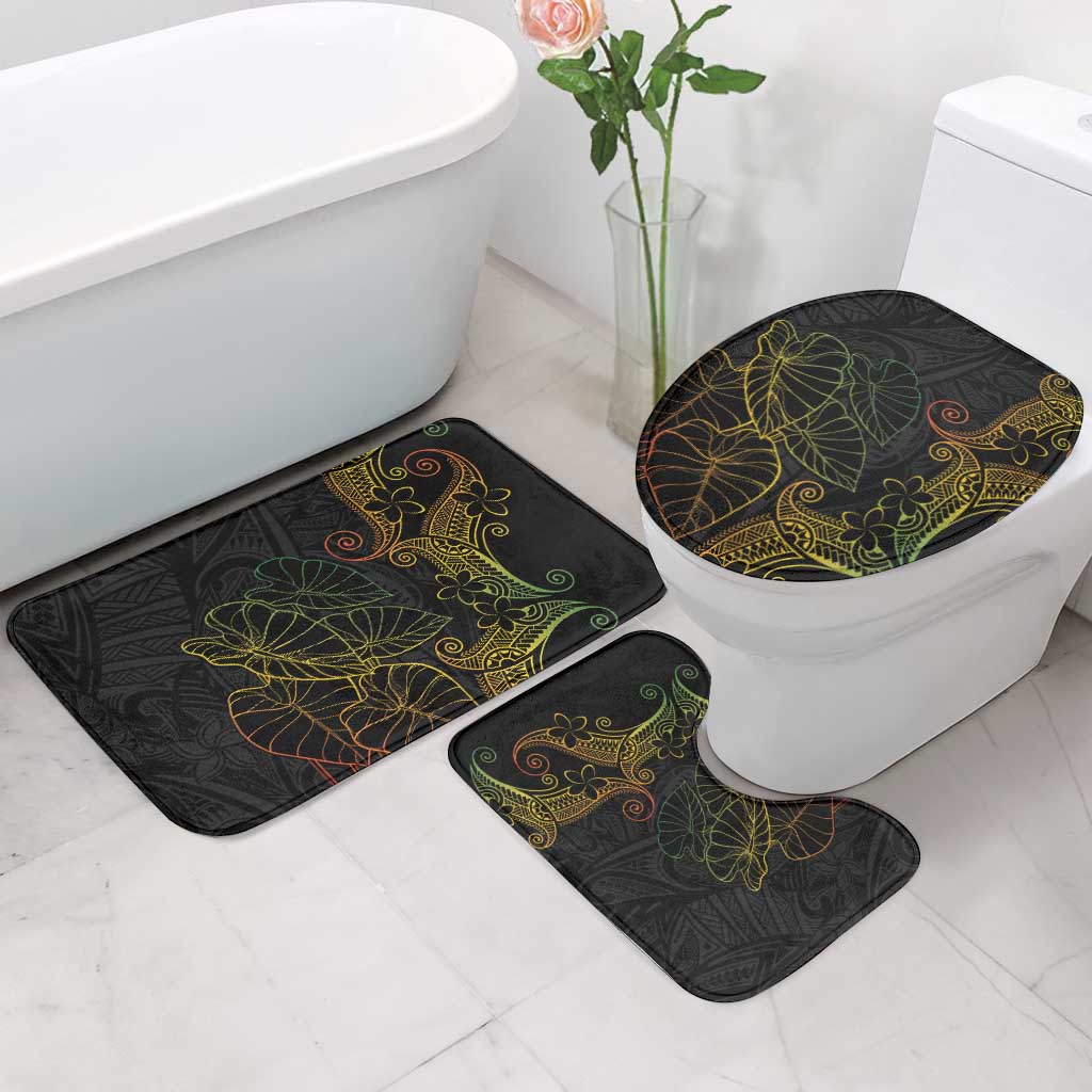 Aloha Hawaii Kalo Bathroom Set Reggae Taro Polynesian Pattern LT14 - Polynesian Pride