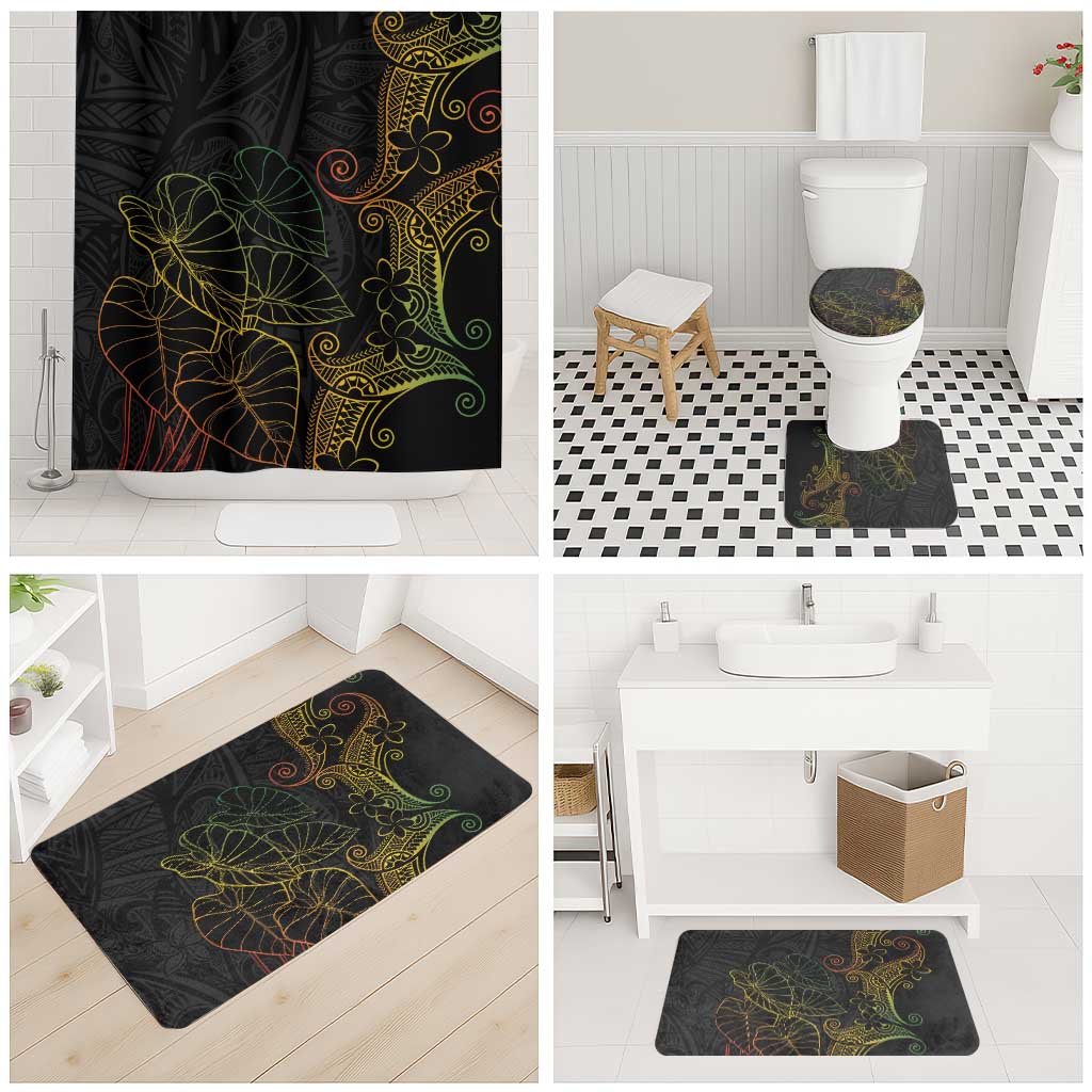 Aloha Hawaii Kalo Bathroom Set Reggae Taro Polynesian Pattern LT14 - Polynesian Pride