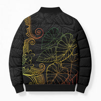 Aloha Hawaii Kalo Bomber Puffer Jacket Reggae Taro Polynesian Pattern LT14 - Polynesian Pride