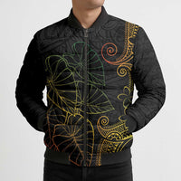 Aloha Hawaii Kalo Bomber Puffer Jacket Reggae Taro Polynesian Pattern LT14 - Polynesian Pride