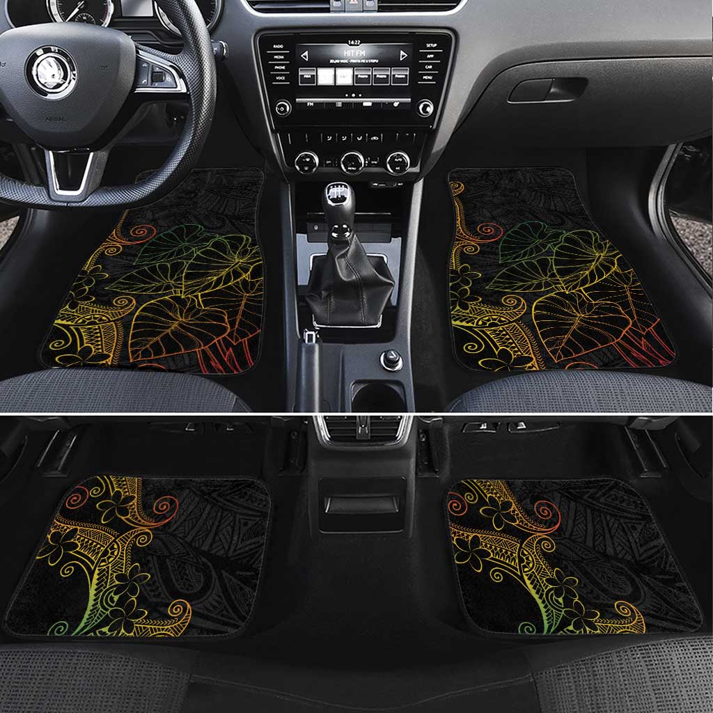 Aloha Hawaii Kalo Car Mats Reggae Taro Polynesian Pattern - Polynesian Pride