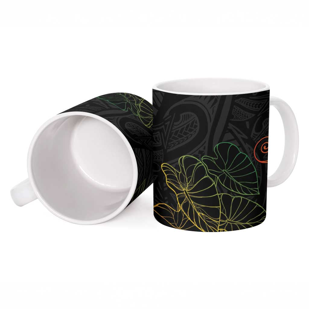 Aloha Hawaii Kalo Ceramic Mug Reggae Taro Polynesian Pattern LT14 - Polynesian Pride