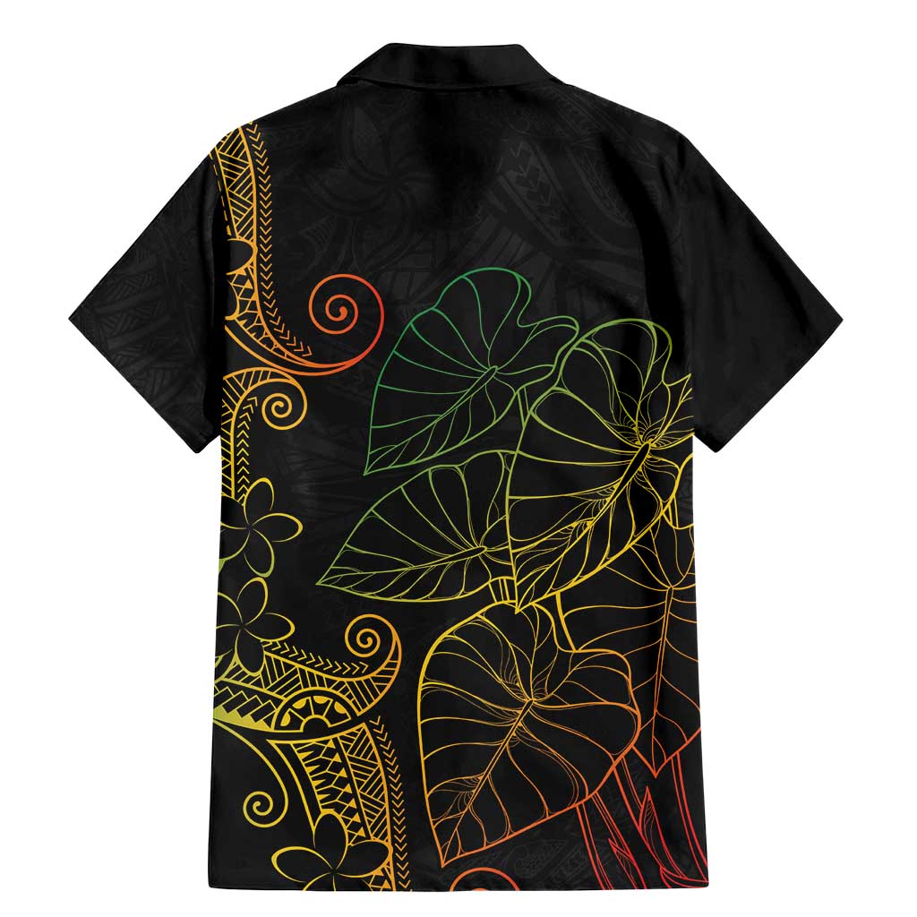 Aloha Hawaii Kalo Family Matching Mermaid Dress and Hawaiian Shirt Reggae Taro Polynesian Pattern - Polynesian Pride