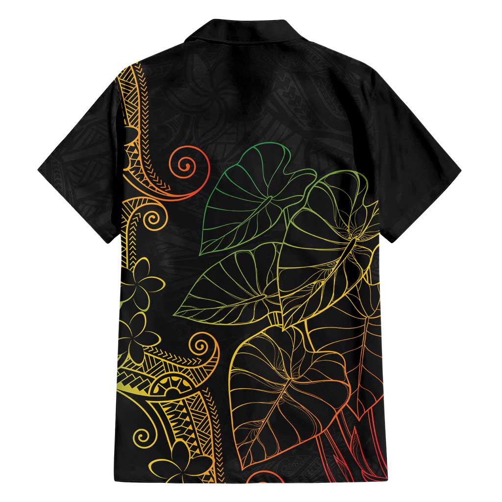Aloha Hawaii Kalo Family Matching Puletasi and Hawaiian Shirt Reggae Taro Polynesian Pattern LT14 - Polynesian Pride