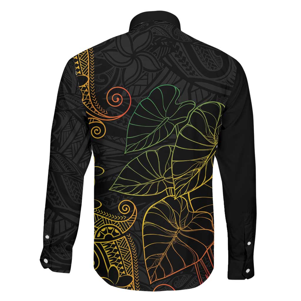 Aloha Hawaii Kalo Family Matching Puletasi and Hawaiian Shirt Reggae Taro Polynesian Pattern LT14 - Polynesian Pride