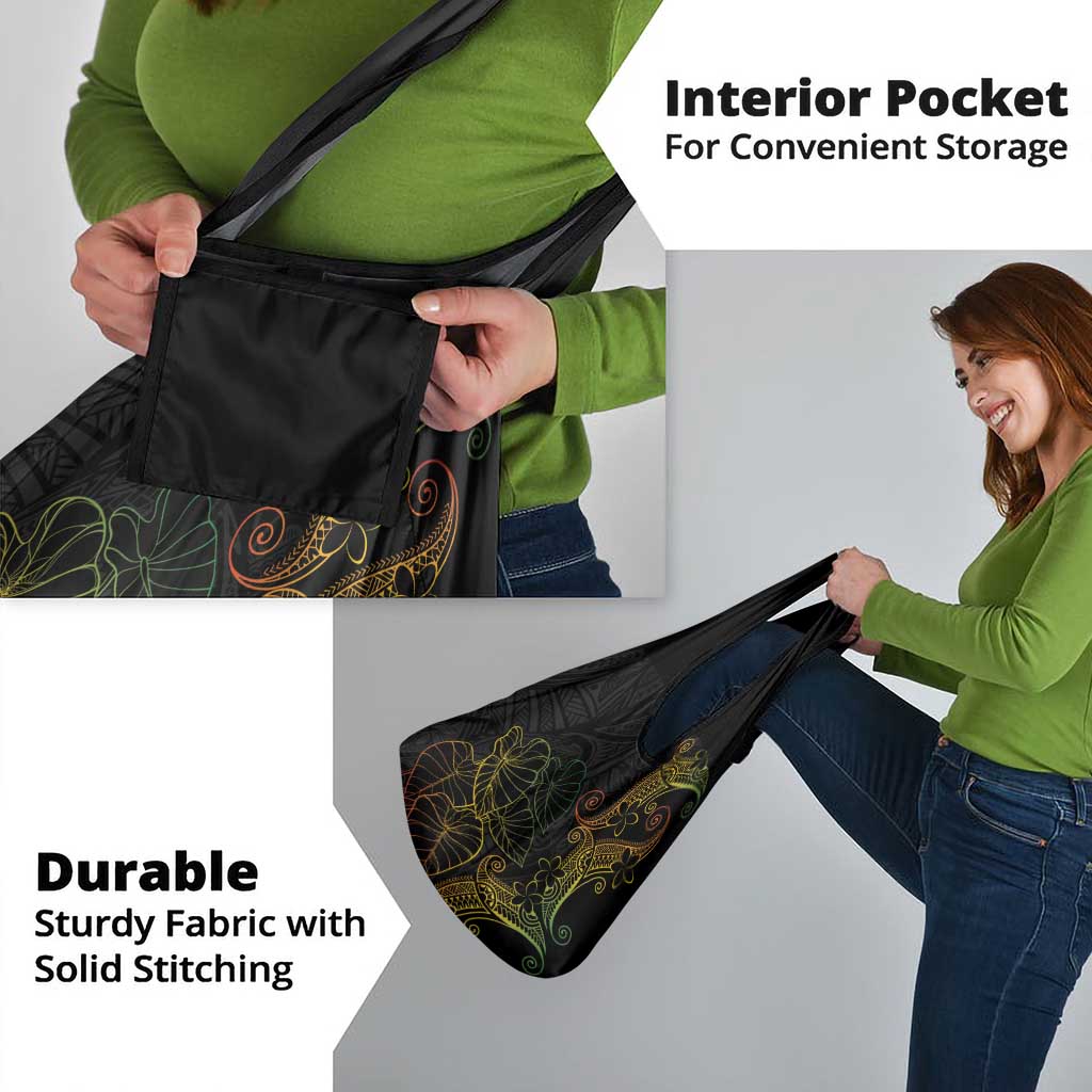 Aloha Hawaii Kalo Grocery Bag Reggae Taro Polynesian Pattern - Polynesian Pride