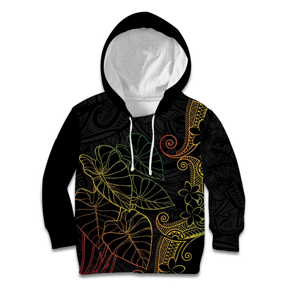 Aloha Hawaii Kalo Kid Hoodie Reggae Taro Polynesian Pattern - Polynesian Pride