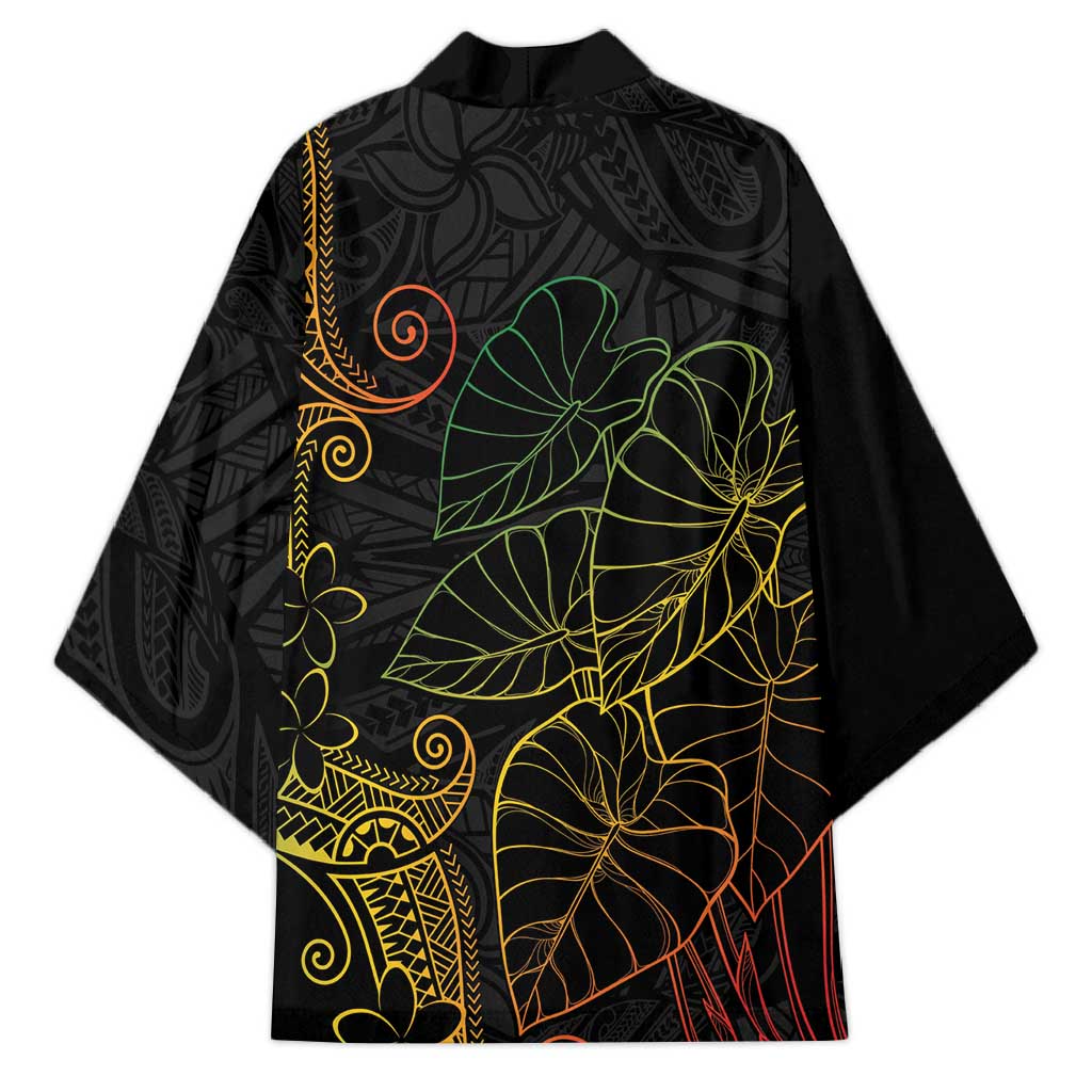 Aloha Hawaii Kalo Kimono Reggae Taro Polynesian Pattern - Polynesian Pride