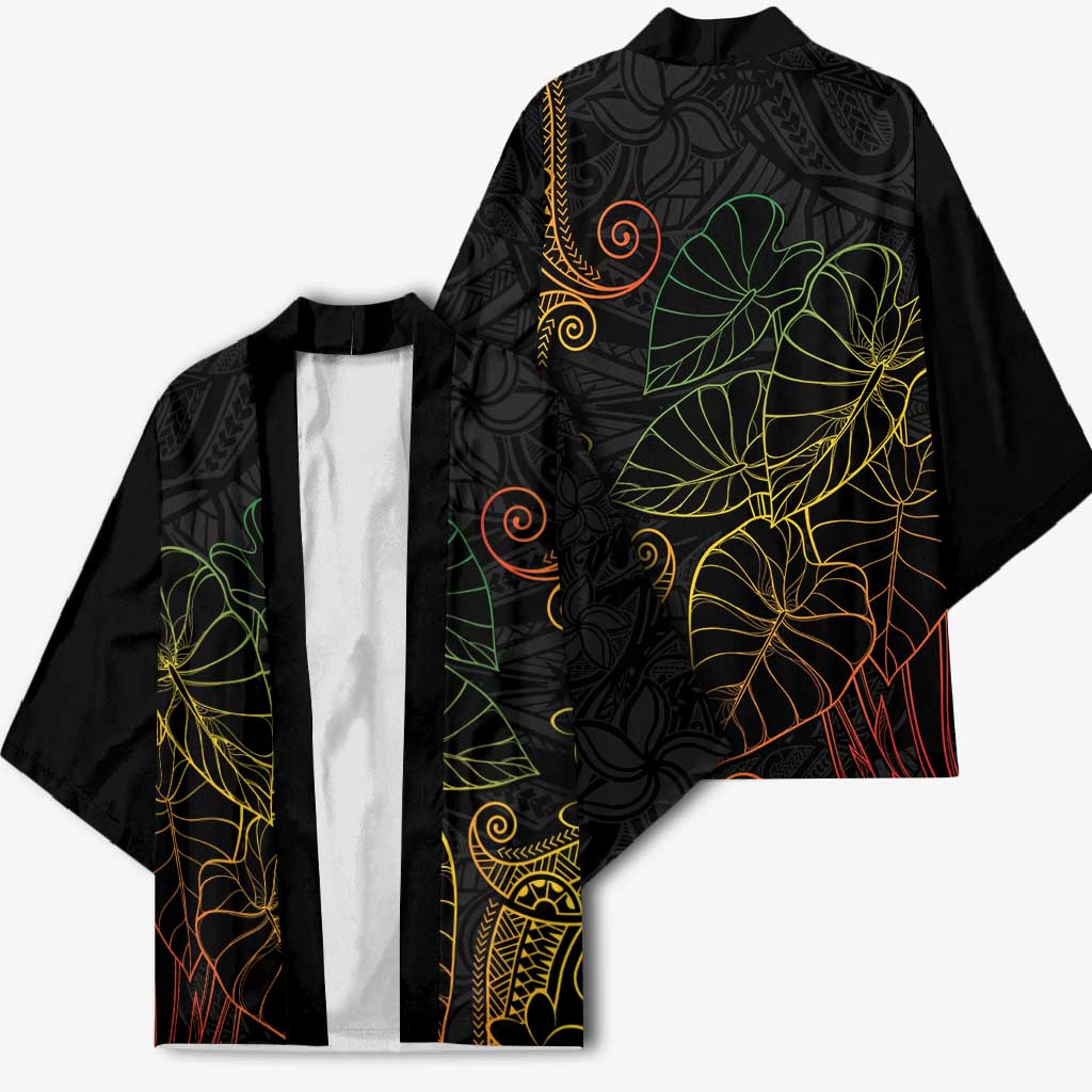 Aloha Hawaii Kalo Kimono Reggae Taro Polynesian Pattern - Polynesian Pride