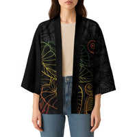Aloha Hawaii Kalo Kimono Reggae Taro Polynesian Pattern - Polynesian Pride