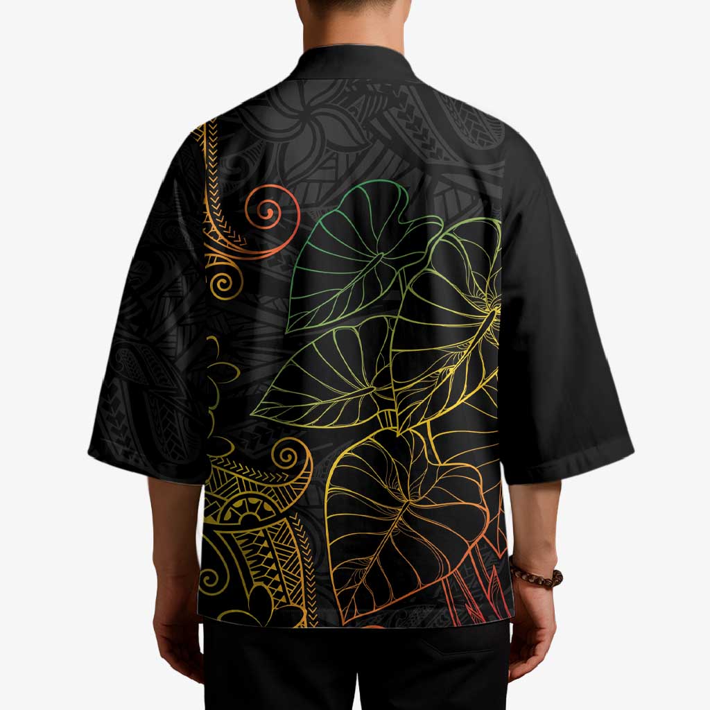 Aloha Hawaii Kalo Kimono Reggae Taro Polynesian Pattern - Polynesian Pride