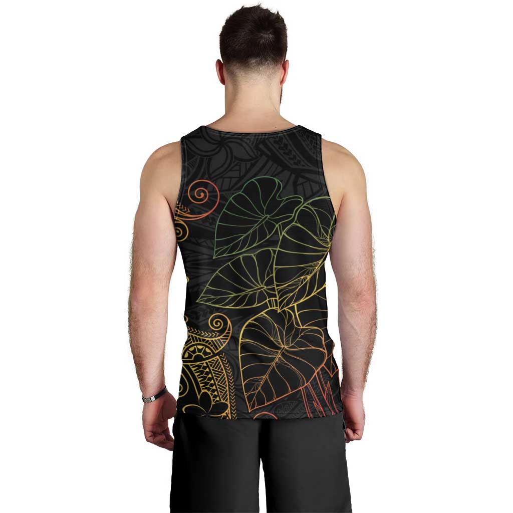 Aloha Hawaii Kalo Men Tank Top Reggae Taro Polynesian Pattern LT14 - Polynesian Pride