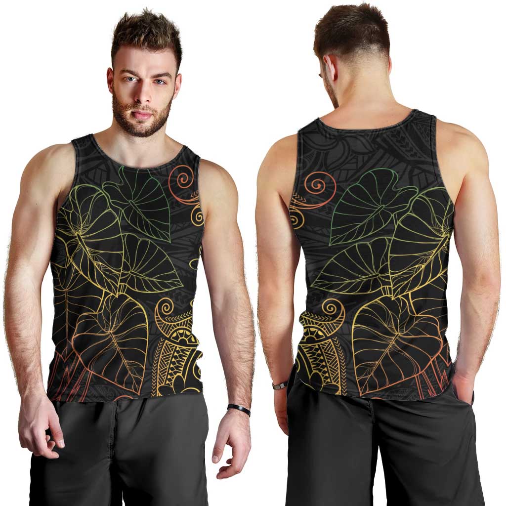 Aloha Hawaii Kalo Men Tank Top Reggae Taro Polynesian Pattern LT14 - Polynesian Pride