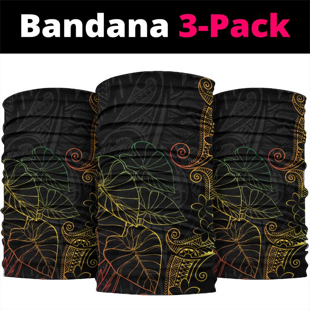 Aloha Hawaii Kalo Neck Gaiter Reggae Taro Polynesian Pattern LT14 package One Size: 25*50cm Black - Polynesian Pride