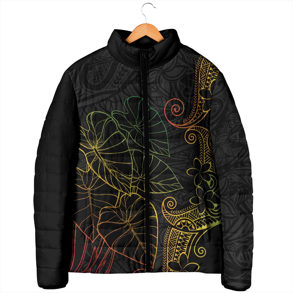 Aloha Hawaii Kalo Padded Jacket Reggae Taro Polynesian Pattern LT14 - Polynesian Pride