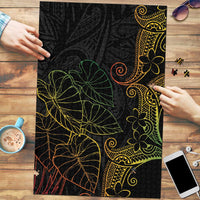 Aloha Hawaii Kalo Puzzle Reggae Taro Polynesian Pattern LT14 Black - Polynesian Pride