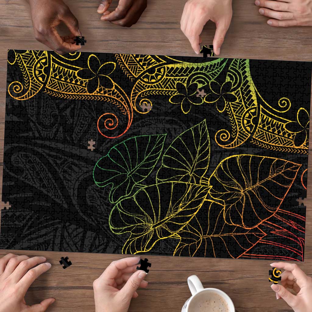 Aloha Hawaii Kalo Puzzle Reggae Taro Polynesian Pattern LT14 - Polynesian Pride