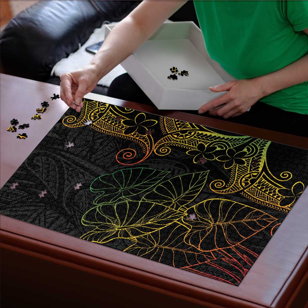 Aloha Hawaii Kalo Puzzle Reggae Taro Polynesian Pattern LT14 - Polynesian Pride