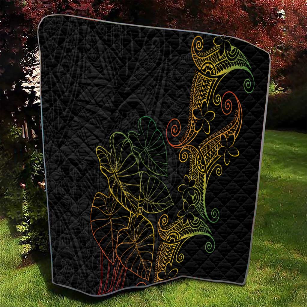 Aloha Hawaii Kalo Quilt Reggae Taro Polynesian Pattern - Polynesian Pride