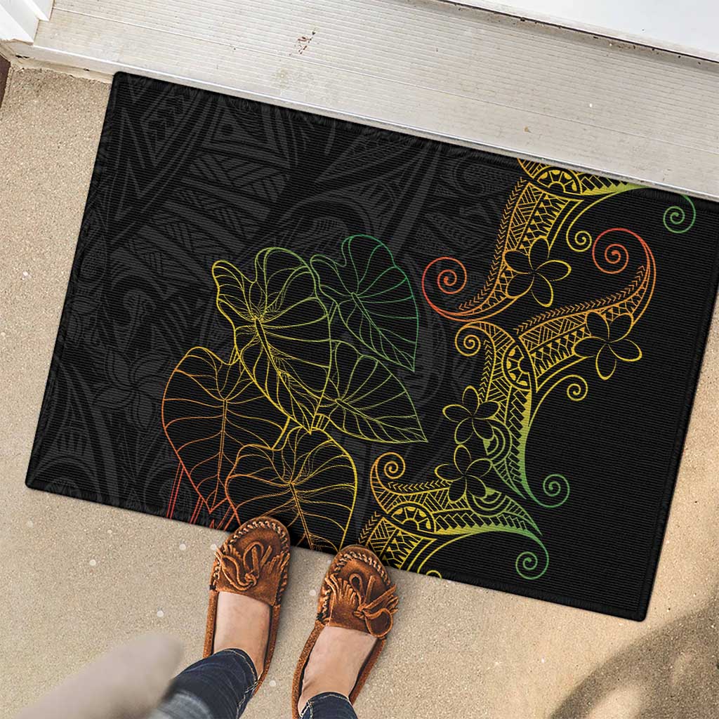 Aloha Hawaii Kalo Rubber Doormat Reggae Taro Polynesian Pattern LT14 - Polynesian Pride