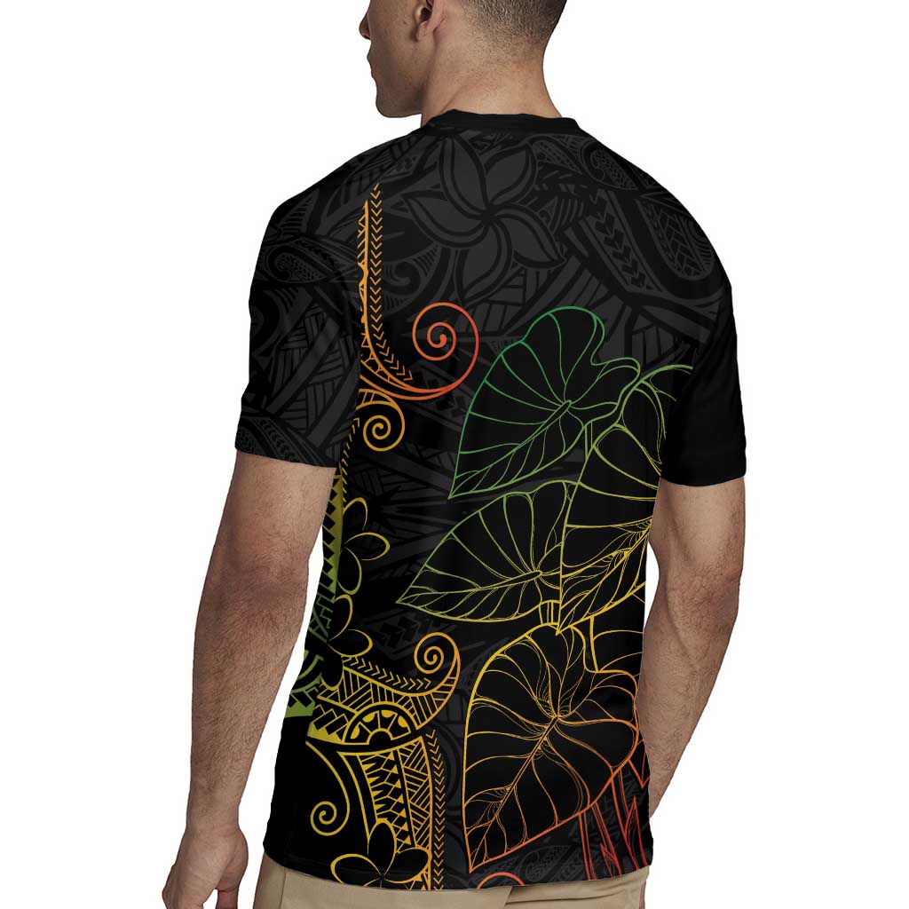 Aloha Hawaii Kalo Rugby Jersey Reggae Taro Polynesian Pattern - Polynesian Pride