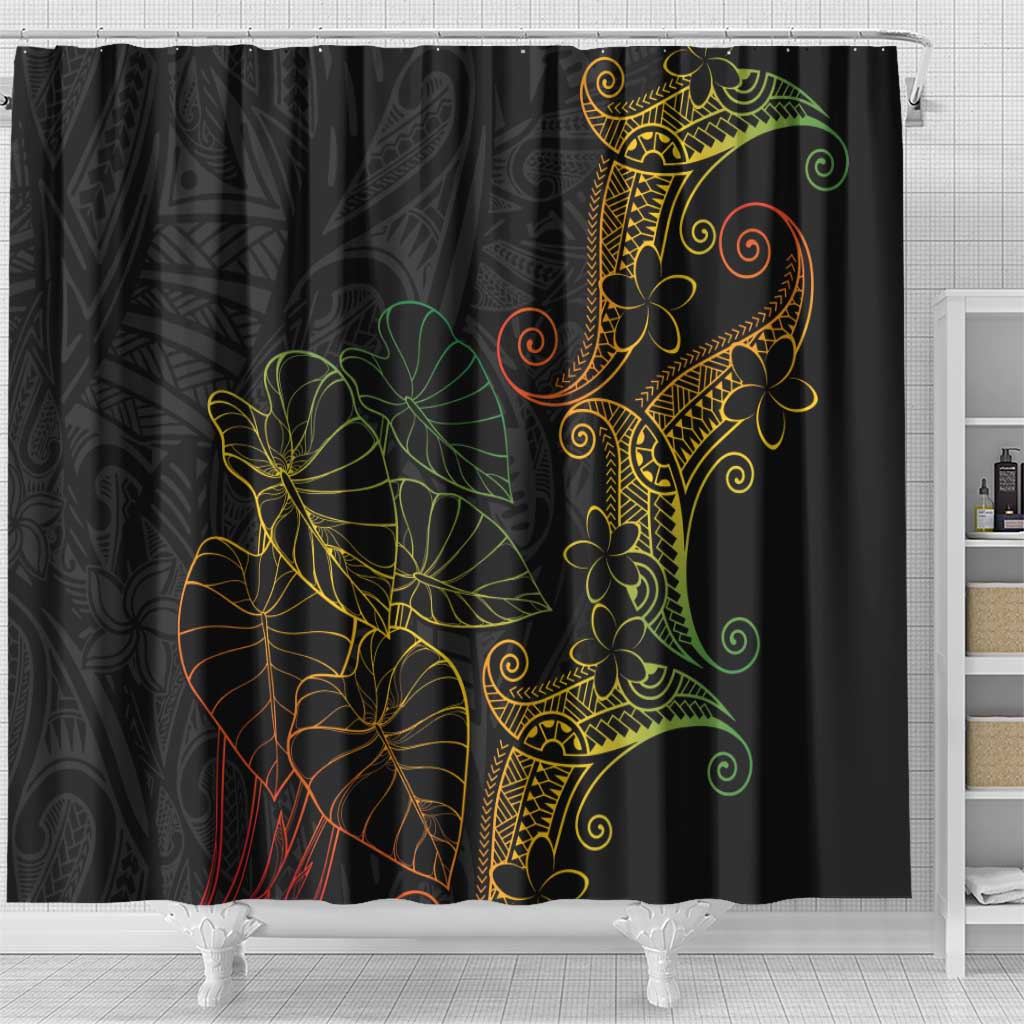 Aloha Hawaii Kalo Shower Curtain Reggae Taro Polynesian Pattern - Polynesian Pride