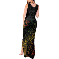 Aloha Hawaii Kalo Tank Maxi Dress Reggae Taro Polynesian Pattern - Polynesian Pride