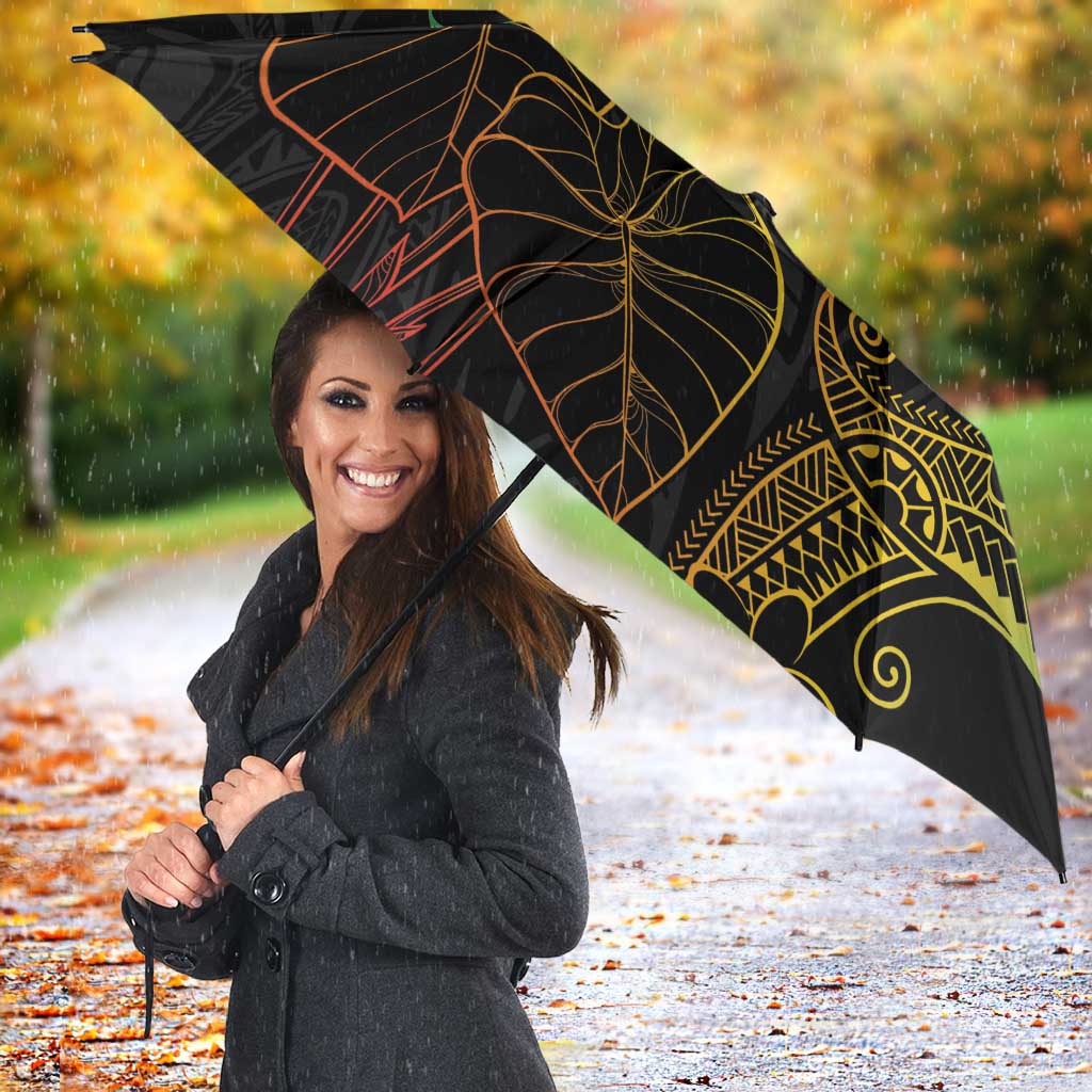 Aloha Hawaii Kalo Umbrella Reggae Taro Polynesian Pattern - Polynesian Pride