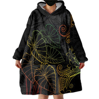 Aloha Hawaii Kalo Wearable Blanket Hoodie Reggae Taro Polynesian Pattern LT14 - Polynesian Pride